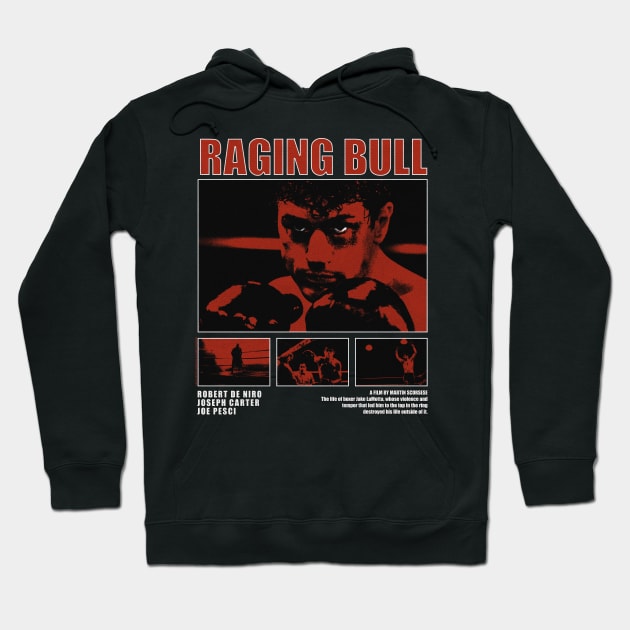 raging bull grunge Hoodie by Genetics art